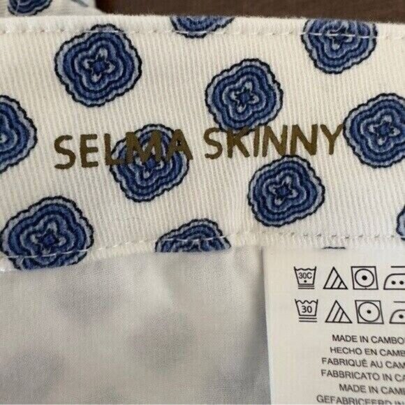 Michael Kors Selma Medallion Print Cropped Jeans Size 12 Pre-owned - Picture 13 of 16